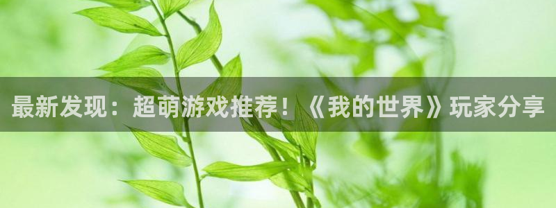 天美娱乐注册账号：最新发现：超萌游戏推荐！《我的世界》玩家分